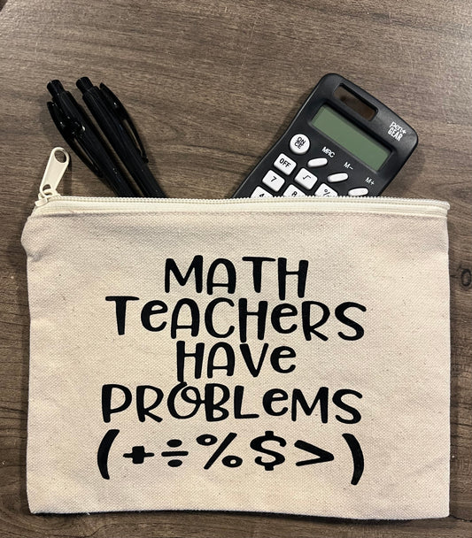 Math Teacher Gift- Zipper Pouch