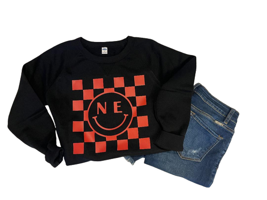 Nebraska Smiley Face Crewneck