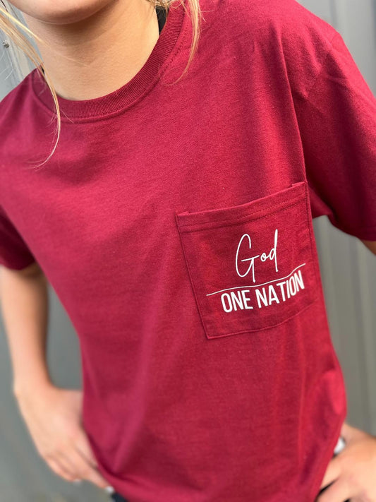 One Nation Under God Pocket Tee